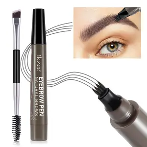 Ikzee 4-Prong Eyebrow Pencil Set, Waterproof & Sweatproof, Portable Size, Multi-Purpose Balm for Eyebrows/lashes/eyeliner/hairline