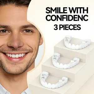 Permanently conceal missing teeth? 2026 Snap On Veneers Smile Upgrade 3 Pairs - Ready Confidence Instant Porcelain Look Moldable Reusable Teeth Cover Photo