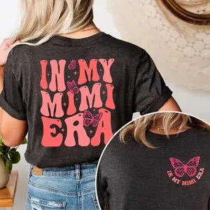 In My Mimi Era T-shirt, Mimi Shirt, Grandma Tee, Gift for Grandma, Nana Gift, Grandma Era, Christmas Gift for Gigi, Retro Concert Cotton Fabric