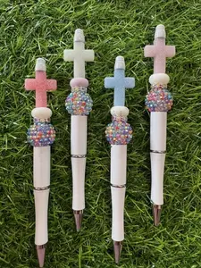 Lay it at the Cross Beaded Pen with Acrylic and Silicone Beaded Pen