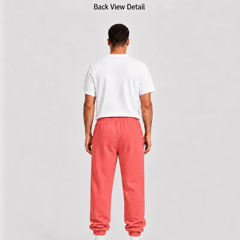 Unisex Men Sweatpants Pink Color Cuffed Oversized Fit,Elastic Drawstring Waist, Casual Streetwear Bottoms