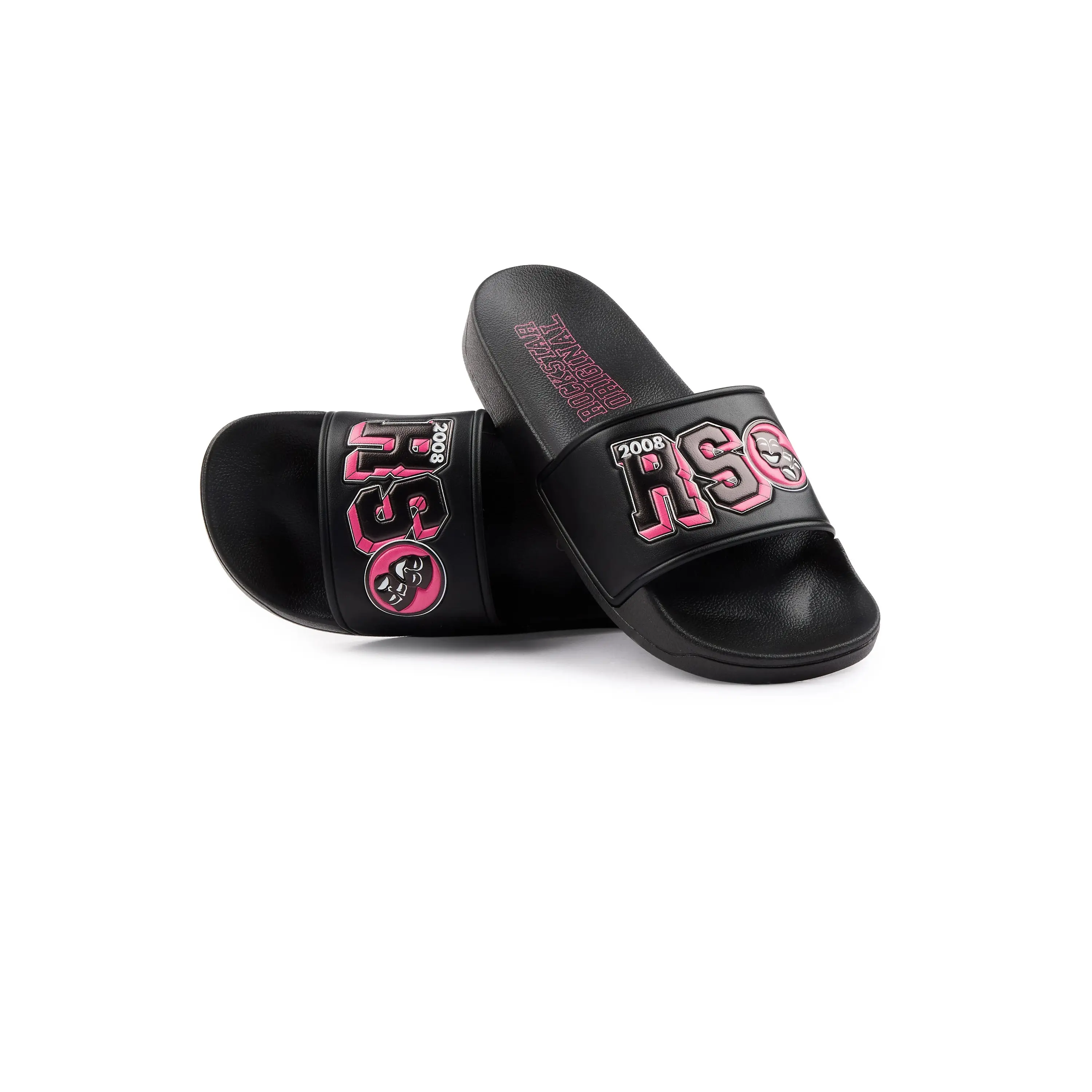 Leslee Black/Pink Slides