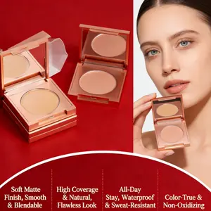 Aura Eden 2 x 1-Shade Concealer Palettes & 1 Makeup Brush - Non-Clogging, Breathable, High Coverage! Fix Redness & Spots, Portable for On-the-Go Touch-Up