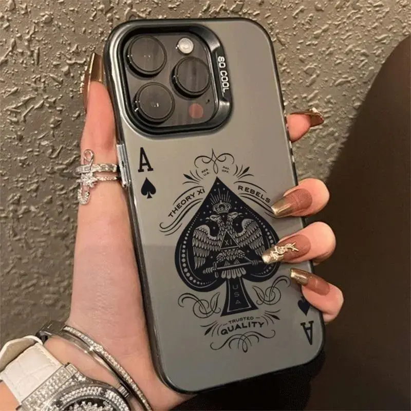 Ace of Spades Phone Case - Vintage Poker Card Aesthetic Cover