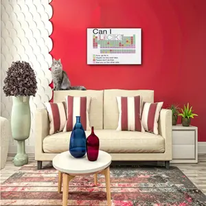 2D Flat, 1pc "Can I Lick It?" Periodic Table Inspired Canvas Wall Art - Humorous Chemistry-Themed Oil with Color-Coded Elements, Ready-to-Hang Wrapped Canvas Frame for Living Room, Bedroom, Office Decor - Gift for Science Lovers, Home Decoration,