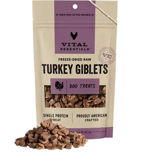 Freeze-Dried Turkey Giblets Dog Treats