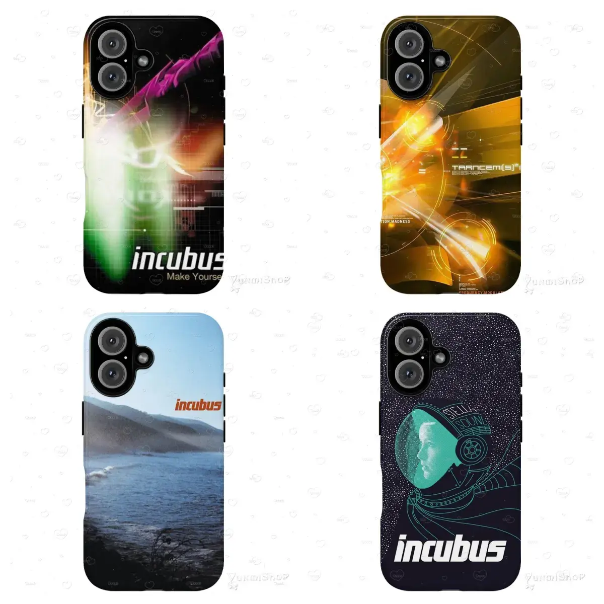 Y2K Aesthetic Incubus Band Make Yourself Cyberpunk Art Vintage Morning View Sea Collage 2000s Alternative Rock Music Concert Fan Merch Perfect Fan Gift Protective Cover For Apple iPhone 17 Pro Max 16 15 14 13 12 11 Plus.