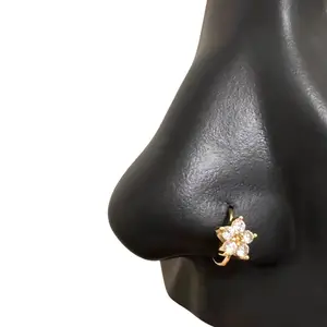 Diamond Flower 2.0 Nose Hoop - Surgical Steel 20 Gauge 8mm Hypoallergenic