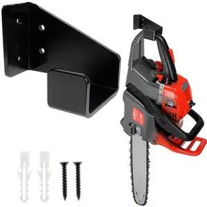 Wall-Mounted Chainsaw Rack with Anchors, Iron Material, Space-Saving Organizer for Garage, Workshop, Garden, Tool Storage Rack