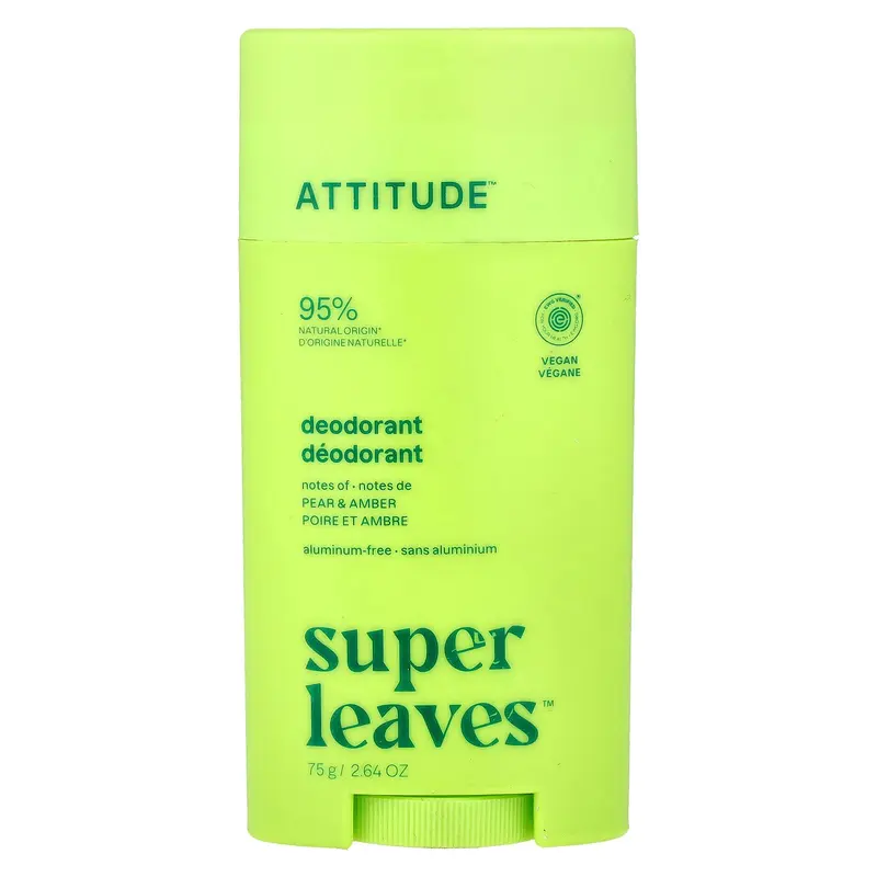 ATTITUDE Super Leaves™, Deodorant Stick, Pear & Amber, 2.64 oz (75 g)