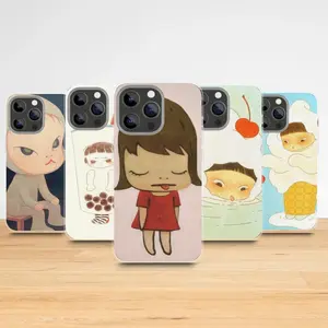 Yoshitomo Nara Phone Case Stylish Japanese Art Cover with Durable TPU & Polycarbonate Dual Layer Protection for Smartphones
