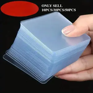 10/30/50pcs Strong Adhesive Double Sided Tape, Heavy Duty Traceless Transparent Tape, Removable Strips Sticky Nano Tape For Paste Items, Household Carpet Nano Double Sided Tape, Picture Hanging Strip