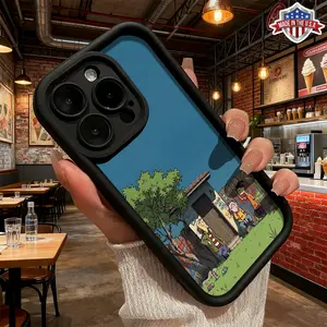 Funny Cartoon Street Kids Graffiti Pattern Aesthetic Case for iPhone 17 16 15 14 Pro Max 13 12 11 XR XS Plus Air Slim Lightweight Shockproof Anti Drop Protective Durable TPU Cover