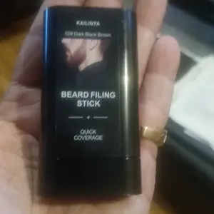 Men's Solid Beard Dye Stick Makeup Set - 20g, Fast Touch-Up, Mess-Free, Easy-to-Apply Color, Hydrating Formula, Extra-Strength Cream for Neuropathy Relief & Skin Care, Antibacterial, Woody Scent, Adults' Home & Travel Use