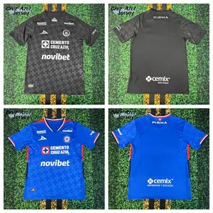 2526 Mexico League  Cruz Azul Home Away Black Short Sleeve Top Soccer Jerseys LIGAMX Fan Edition