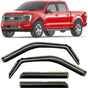in-Channel Window Rain Guards Fit for Ford F150 2021-2026 SuperCrew Rain Guard Extra Durable Window Deflectors Window Visor Truck Vent Visors Vent Shades Exterior Car Accessories