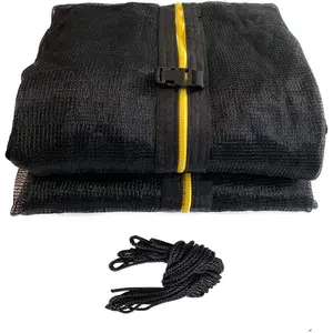 12/14/15FT Replacement Trampoline Safety Net Fits for Round Frames Using 6 Curved Pole with Top Ring Enclosure Systems (Net Only)