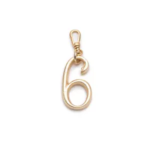 Plaza Number Charm #6 Small