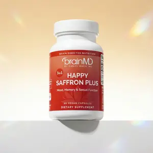 Happy Saffron Plus by BrainMD | Mood Support Supplement with Saffron, Curcumin & Zinc