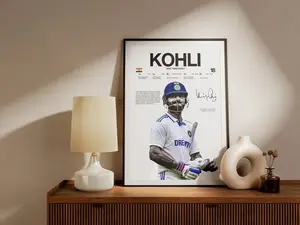 Kohli Poster Bundle, Cricket Wall Print Poster Print, Sports Decor