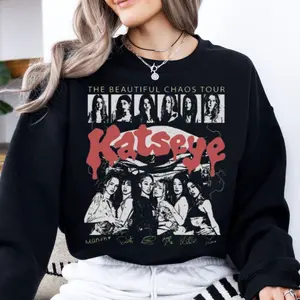 Katseye The Beautiful Chaos Tour Unisex Sweatshirt, Gifts For Teen Boy Kid Youth Hoodie, Kid Tshirt, Unisex Sweater Pullover Tee