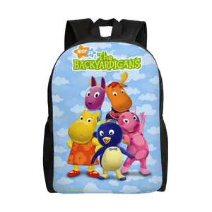 Lightweight The backyardigans Backpack Cute Cartoon The backyardigans merch Travel Casual Laptop Backpack 17 inch Outdoor Daypack Backyardigans essentials for birthday, anniversary, party gifts