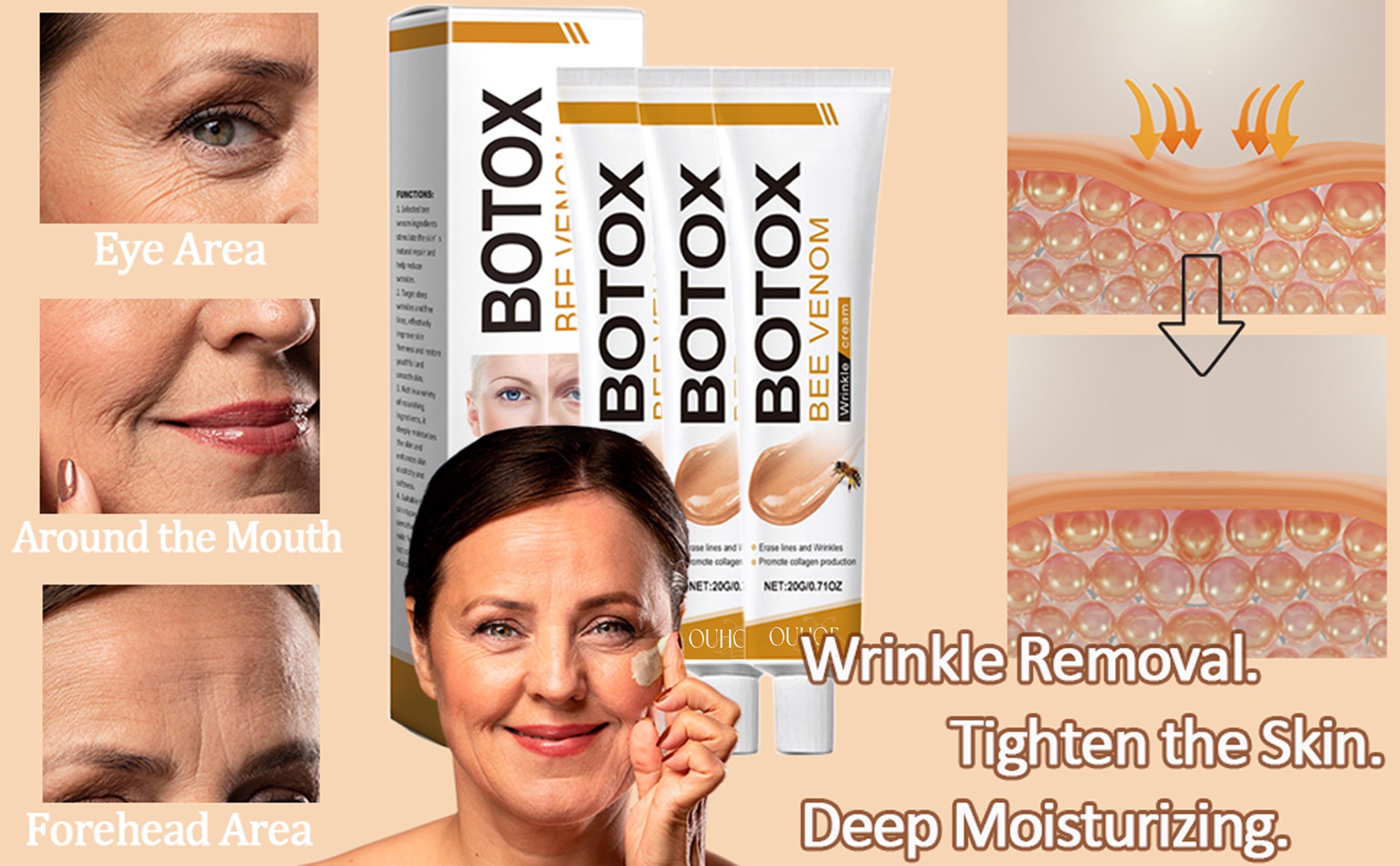 Bee Venom Moisturiser Cream Wrinkle Removal & Firming, Anti-Aging Eye&Face Bee Venom Skin Treatment Cream, Natural And Non-Irritating, Lifting & Recovery For All Skin Type