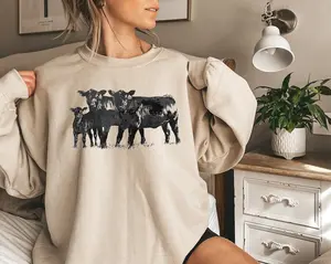 Cute Cow Shirt Gift For Farmers, Animal Lover Gift, Western Country T-Shirt, Cow Lover Sweatshirt, Farm Animal Sweatshirt, Farm Love Sweater