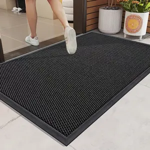High-End Nylon Mesh Doormat For The Entrance, Outdoor Dust-Removing Carpet, Rubber Anti-Slip Bottom Design, Washable And Easy To Maintain. Suitable For Villas, Homestays, Shops, Living Rooms, Bedrooms, Indoor And Outdoor Muddy Areas, Home Decoration.