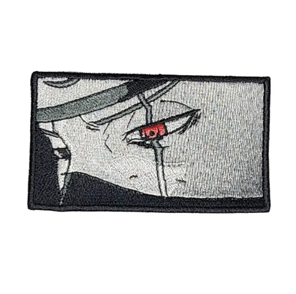 Masked Elite Ninja Mentor Embroidered Patch – Anime Inspired Shinobi Warrior Iron-On Badge