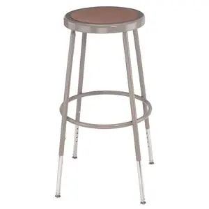 212 MAIN Adjustable Counter Stools - National Public Seating Science Lab Stools with Round Seat and Steel Tubing, Commercial/School Furniture Counter Height Barstools