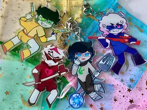 Homestuck - Alpha Kids Keychain Acrylic Charms | Unique Keychain Designs | Perfect for Backpacks, Keys and Gifts | High Quality and Customer Favorite Items