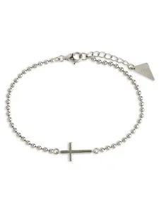 Sterling Silver Kelsey Beaded Cross Bracelet