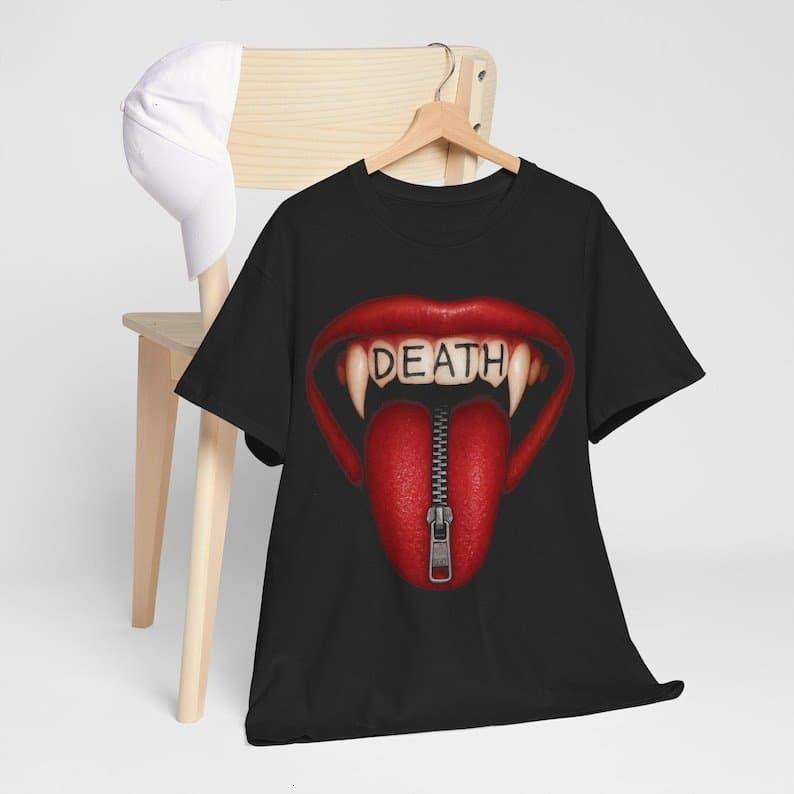 Death Lick Tee, cotton graphic, men, women, unisex, y2k, fashion, streetwear, cute shirts, t-shirt, opium, streetwear, cute y2k tee, kids
