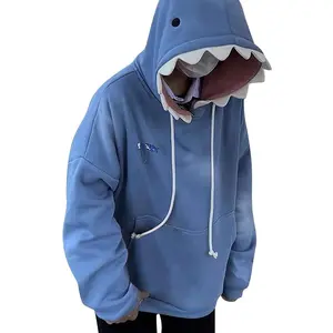 Women's Cute Shark Hoodies Long Sleeve Hooded Cute Cartoon Animal Pullover Sweatshirts Tops For Teen Girls