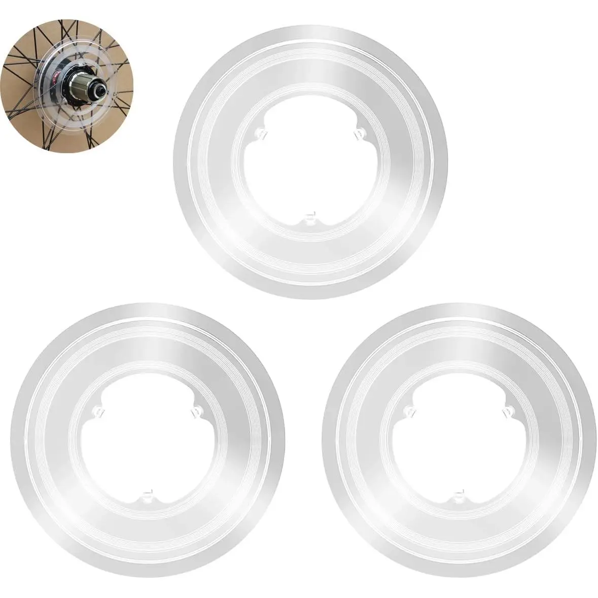 3 Pack Bike Spoke Protector Flywheel Spokes Guard Plastic Cover for Bicycle Rear Wheel 54mm Cassette Hub Montain Road Bikes Cycling Accessories Parts