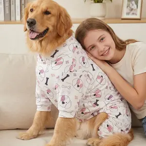 Dog Summer Shedding Hair Control Pajamas, Breathable High Stretch Full Coverage, Anti Licking & Bug Protective Jumpsuit, All over Printing