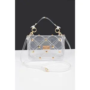 Studded Transparent Stadium Bag