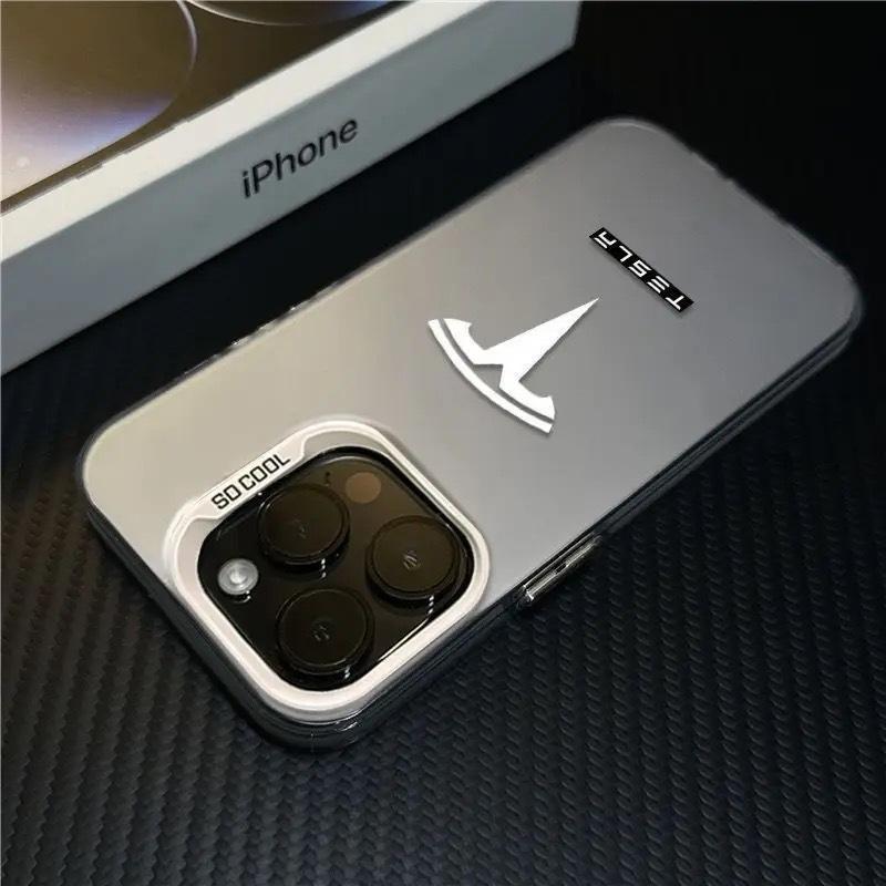 Sports Super Cool Car T-Tesla Logo Phone Case for iPhone 17 16 15 14 13 12 11 Pro Max Plus Air Gift Smartphone Cellphone