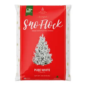 SnoFlock The Original Premium Self-adhesive Snow Flock Powder with Shimmerspec - DIY Flocking for Christmas Trees & Decorations, Made in USA