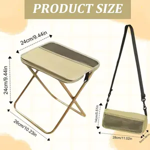 Lightweight Folding Camping Table with Mesh Pocket & Carry Strap, Portable Outdoor Side Table for Beach, Picnic, Patio & Travel