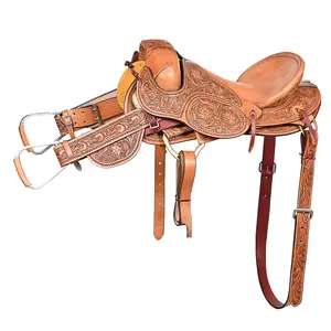 Hilason Classic Series Hand-Made Rodeo Bronc American Leather Saddle