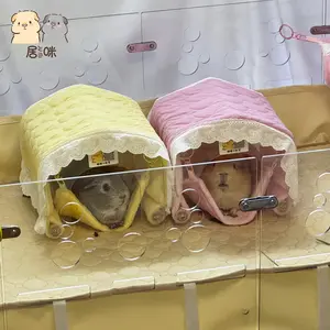 Dutch Pig Small Bedroom, Guinea Pig Autumn Winter House Tunnel Tent Nest, Warm Detachable Design, Cozy Pet Shelter, Enclosed