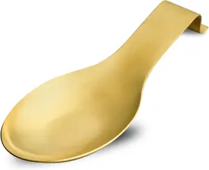 Gold Spoon Rest for Kitchen Counter, Stainless Steel Spoon Holder for Stove Top, Spatula Ladle Spoon Utensils Holder, Gold Kitchen Accessories, Gold Cooking Utensiles,Christmas Gift
