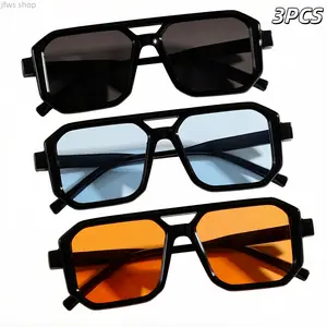 Polarized Full Rim Sunglasses for Men and Women, Double Frame TR90 Nylon PC Lenses, Minimalist Modern Eyewear for Urban Casual Daily Outdoor Use