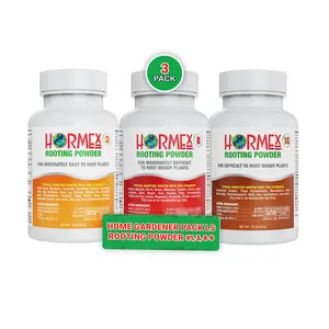 Hormex Rooting Powder Pack #3, 8, 16 - Rooting Hormone for Common Home Garden Plants to Very Difficult Hardwood, Medicinal and Tree Cuttings