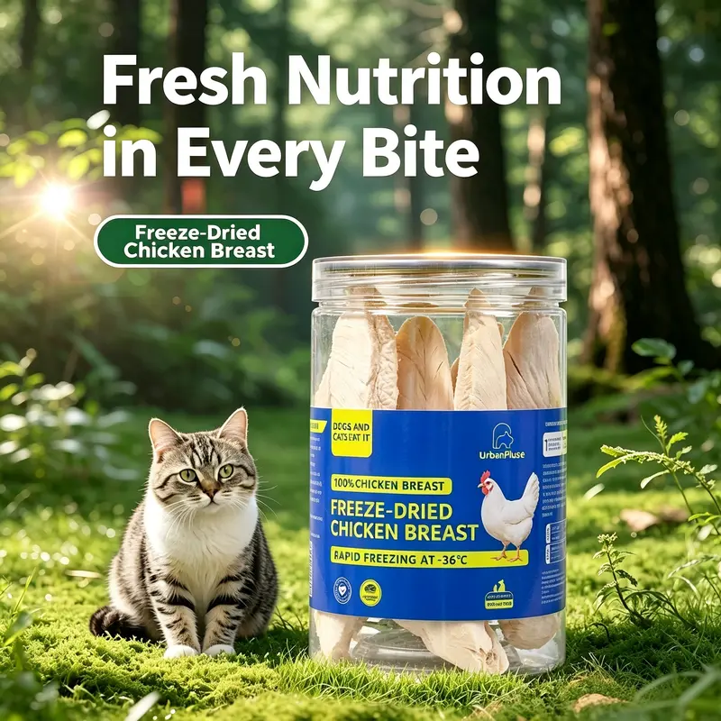 Freeze Dried Chicken Breast Cat and Dog Treats | Single Ingredient | Premium Quality | Grain Free, Healthy Treats for Cats, 2.8oz Box