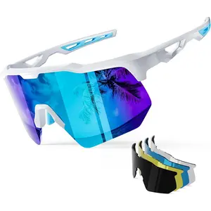Polarized Sports Sunglasses for Men Women Youth Baseball Cycling Running Softball Biking Glasses 5 Lenses