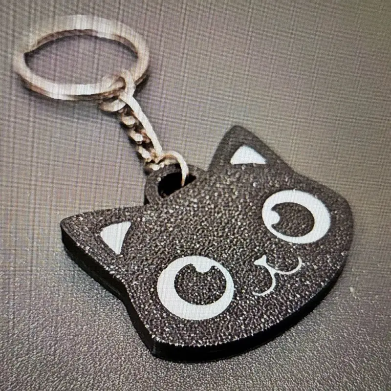 Kitty Mini Keychain - PLA Back Compact Accessory for Key Storage or Small Accessories Ideal for Everyday Use