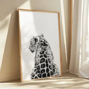 [SALE UP TO 50]Black and White Leopard Poster Prints, Girly Cheetah Wall Art, Trendy Apartment Aesthetic Prints for Bedroom, sweatshirt Girl Stockholm Room Decor